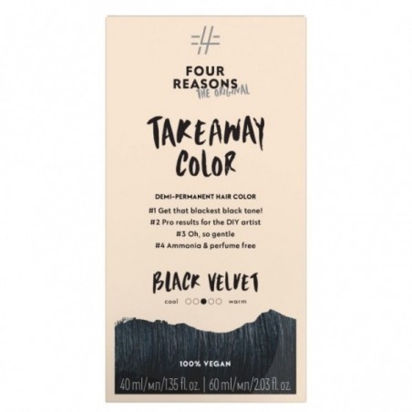 FOUR REASONS Original Takeaway Demi-Permanent Color 1.0 Black Velvet 100 ml